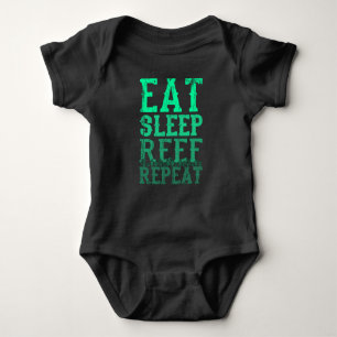 Eat Sleep Reef Wiederholung Scuba Diver Apparel Di Baby Strampler