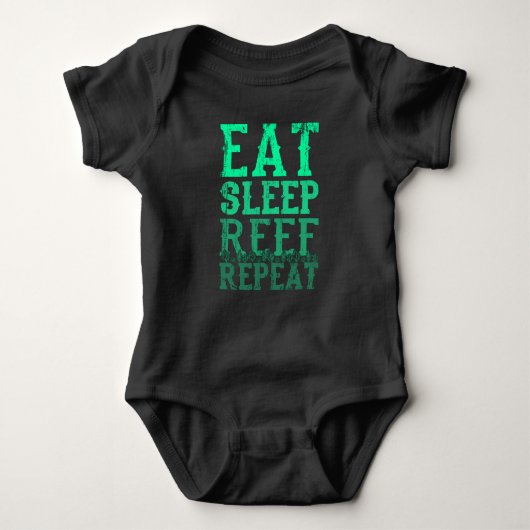 Eat Sleep Reef Wiederholung Scuba Diver Apparel Di Baby Strampler (Vorderseite)