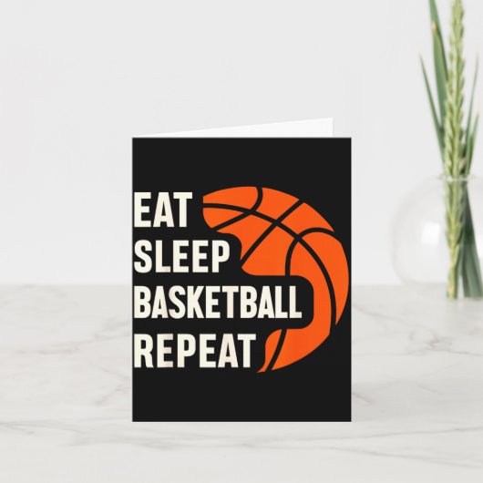 Eat Sleep Repeat Baseball Karte (Vorderseite)