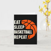 Eat Sleep Repeat Baseball Karte (Gelbe Blume)