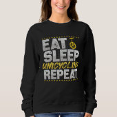 Eat Sleep Repeat Bicycle Hobby Unicycle Sweatshirt (Vorderseite)