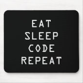 EAT SLEEP REPEAT-CODE MOUSE pad for Programmierung Mousepad (Vorne)