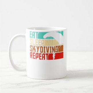 Eat Sleep Repeat Fallschirmspringen Kaffeetasse