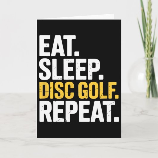 Eat Sleep Repeat Frisbee Golf Spieler Disc Golf Karte (Vorderseite)