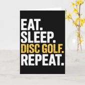 Eat Sleep Repeat Frisbee Golf Spieler Disc Golf Karte (Gelbe Blume)