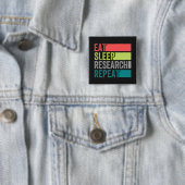 Eat Sleep Research Wiederholen Design perfekt Button (Beispiel)