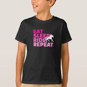 Eat Sleep Ride Wiederholung T-Shirt