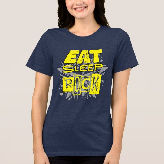 Eat Sleep Rock.ESR01 Tri-Blend Shirt (Vorderseite)