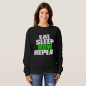 Eat Sleep Row Wiederholung Funny Rowing Geschenk Sweatshirt (Vorne ganz)