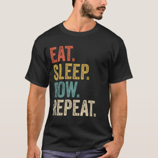 Eat Sleep Row Wiederholung Funny Rowing Paddling O T-Shirt