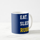 Eat Sleep rugby Kaffeetasse (VorderseiteRechts)