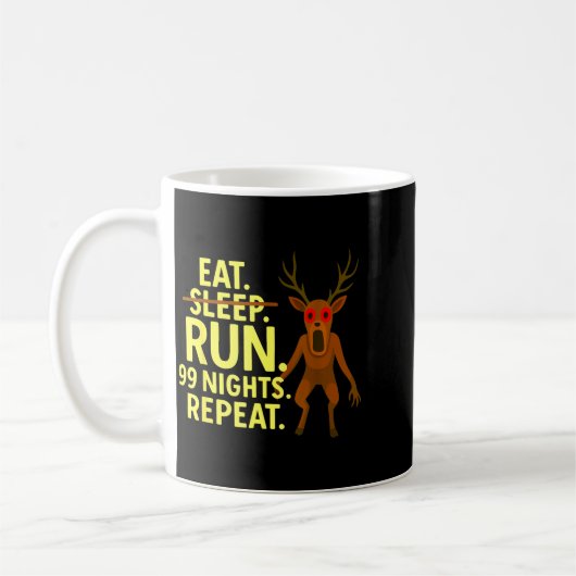 Eat Sleep Run 99 Nights Repeat Y Deer Funny Gamer  Kaffeetasse (Links)