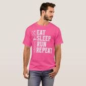Eat Sleep Run Repeat Funny Running Runner T-Shirt (Vorne ganz)