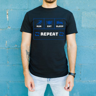 Eat Sleep Run Repeat, Motivierend Runner Gift T-Shirt