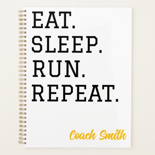 Eat Sleep Run Repeat Planer (Vorderseite)