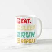 Eat Sleep Run Repeat Running Runner For Boys Kaffeetasse (VorderseiteRechts)