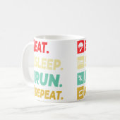 Eat Sleep Run Repeat Running Runner For Boys Kaffeetasse (Vorderseite Links)