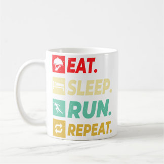 Eat Sleep Run Repeat Running Runner For Boys Kaffeetasse