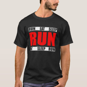 Eat Sleep Run Wiederholen Funny Running Runner Zit T-Shirt