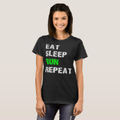 Eat Sleep Run Wiederholen Funny Running Slogan Run T-Shirt (Vorne ganz)