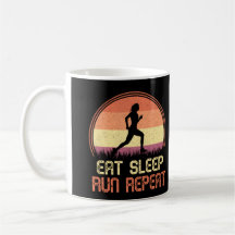 Eat Sleep Run Wiederholung Retro Athlete Marathon