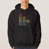Eat Sleep Scaffold Repeat Scaffolding Hoodie (Vorderseite)