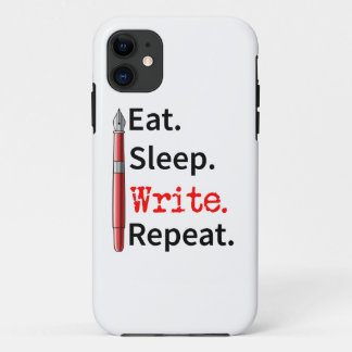 Eat Sleep Schreiben Repeat Writer Case-Mate iPhone Hülle
