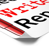 Eat Sleep Schreiben Repeat Writer Poster (Ecke)