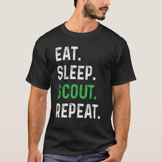 Eat Sleep Scout Repeat Scouting T-Shirt (Vorderseite)