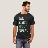Eat Sleep Scout Repeat Scouting T-Shirt (Vorne ganz)