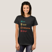 Eat sleep scrapbooking repeat with check boxes T-Shirt (Vorne ganz)