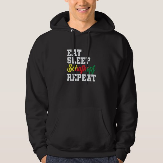 Eat Sleep Sheepshead Repeat Card Game Hoodie (Vorderseite)
