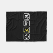 Eat Sleep Ski Repeat _ Skiing Lovers _ Skiers _ Wi Fleecedecke (Vorderseite (Horizontal))