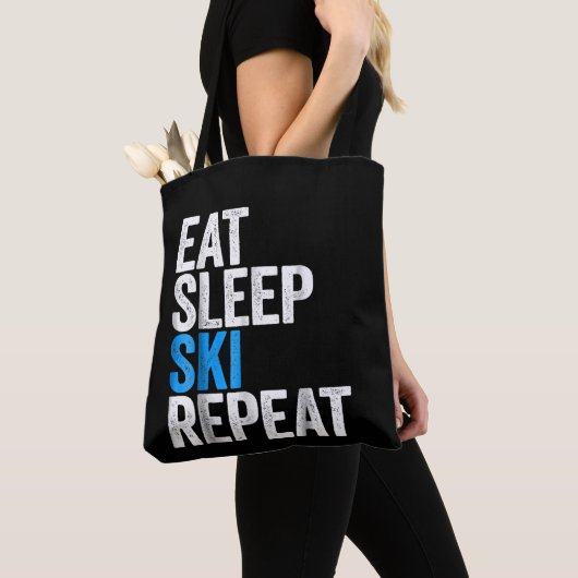 Eat Sleep Ski Repeat Skipass Tasche (Von Nahem)