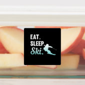 Eat Sleep Ski Skiing Skier Snowboard Winter Sports Etiketten (Befestigt)