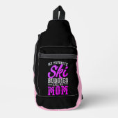 Eat Sleep Ski Wiederholung kühne Skischuhdesign Crossbody Bag (Vorderseite)