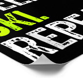 Eat Sleep Ski Wiederholung Skifahren Skier Lover F Poster (Ecke)