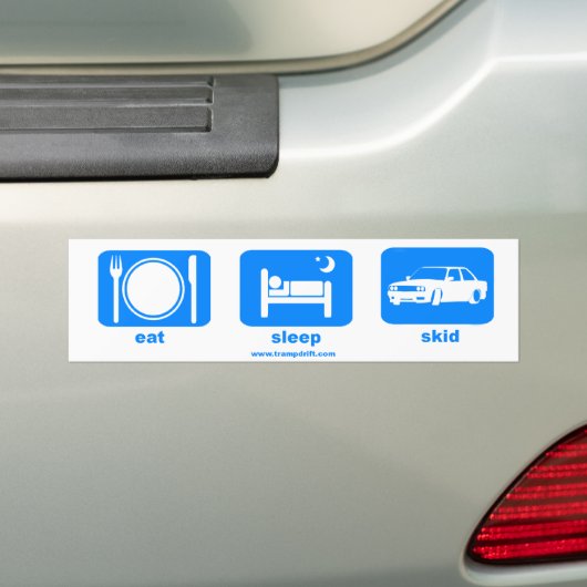 eat_sleep_skid autoaufkleber (Auf Auto)