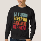 Eat Sleep Slacklining Repeat Sweatshirt (Vorderseite)