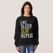 Eat Sleep Slip Repeat Cricket Sweatshirt (Vorne ganz)