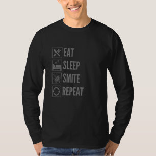 Eat Sleep Smite Wiederholung Funny Dnd Paladin T-Shirt