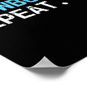 Eat Sleep Snowboard Wiederholung Hobby Snowboarder Poster (Ecke)