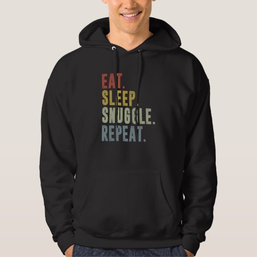 Eat Sleep Snuggle Repeat Snuggling Hoodie (Vorderseite)