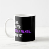 Eat Sleep Soap Making Repeat - Crafters Soapmaking Kaffeetasse (Links)