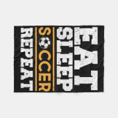 Eat Sleep Soccer Repeat - Cooles Fußballspieler-Ge Fleecedecke (Vorderseite (Horizontal))