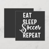 eat sleep soccer repeat einladung (Vorne/Hinten)