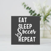 eat sleep soccer repeat einladung (Stehend Vorderseite)