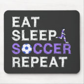 Eat+Sleep+soccer+Repeat Mousepad (Vorne)