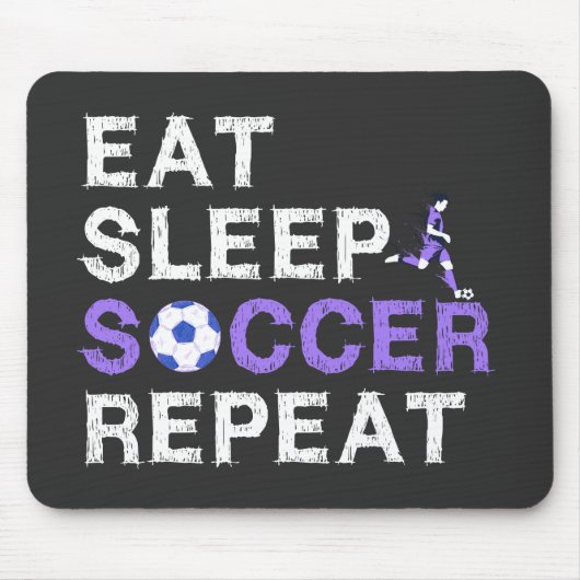 Eat+Sleep+soccer+Repeat Mousepad (Vorne)