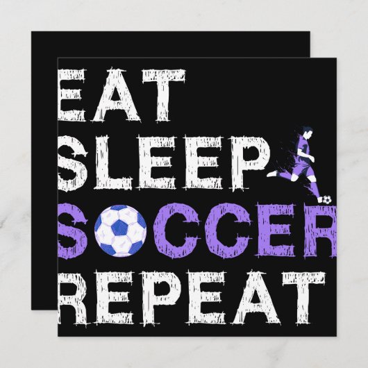Eat Sleep Soccer Repeat Shirt Cool Sport Player Save The Date (Vorne/Hinten)